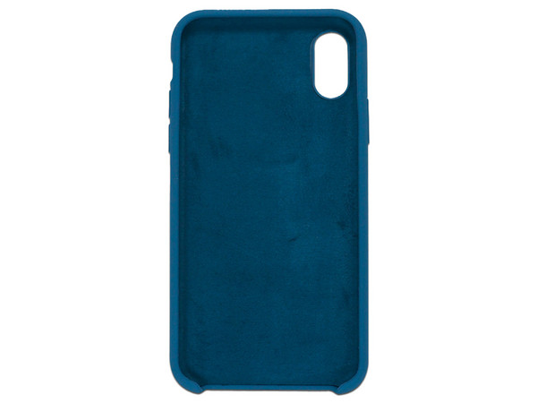 Funda de Silicon Ghia, con Mica, para iPhone XS / X. Color Azul.