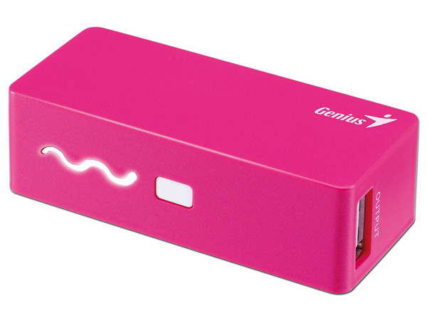 Batería Portátil recargable Genius ECO-u261 de 2600 mAh para Smartphones.