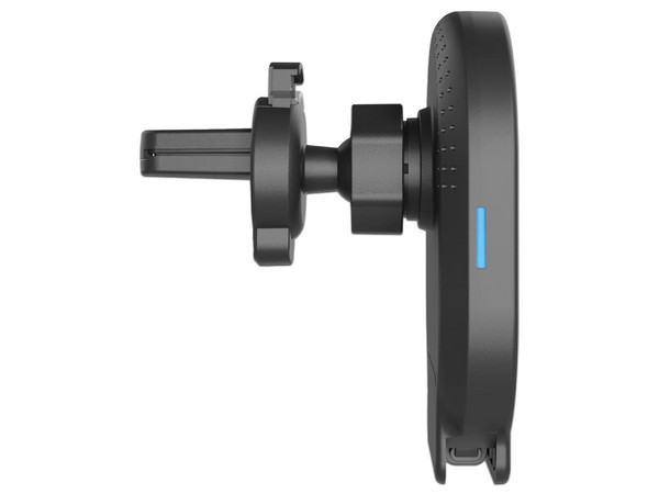 Soporte Magnético de Auto y Cargador Inalámbrico HyperGear de 15W, Ajustable, MagSafe. Color Negro.
