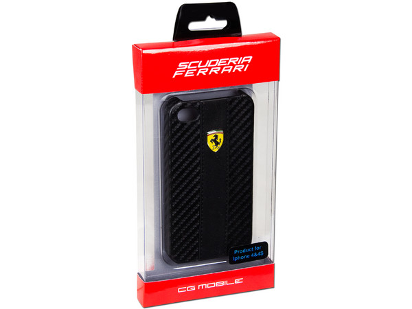 Hard Case Scuderia Ferrari para iPhone 4 y 4S. color negra 