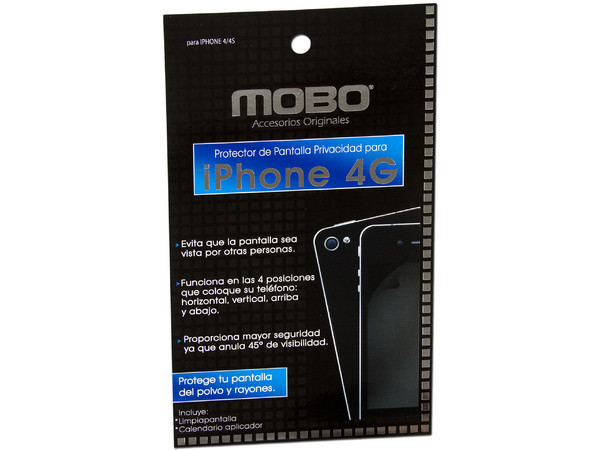 Protector de pantalla y filtro de privacidad MOBO para iPhone 4 y 4S.