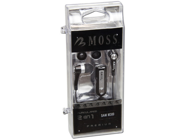 Manos Libres Alámbrico Moss Premium para Samsung M300. Color Negro.