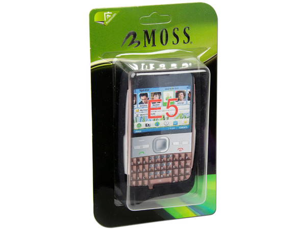  Funda de Silicón Moss para Nokia E5. Color Negra 