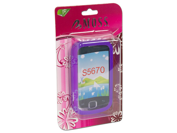 Funda de Silicón Moss para Samsung S5670 Galaxy Fit . Color Morado
