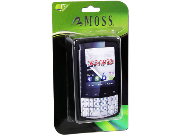 Funda de Silicón Moss para Nokia 303. Color Negra