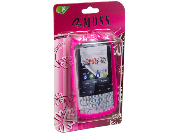 Funda de Silicón Moss Nokia 303. Color Rosa