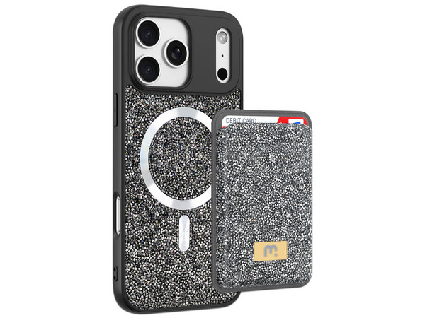 Funda Protectora MyBat Bijou, Compatible con iPhone 17 Pro Max, Color Negro.