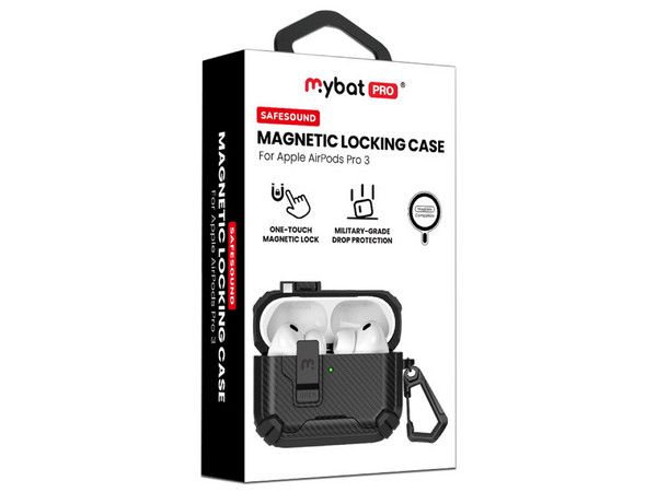 Funda Protectora MYBAT TT-RAIRPP3CSTPUS012, Cierre Magnético, Compatible con AirPods Pro 3. Color Gris.