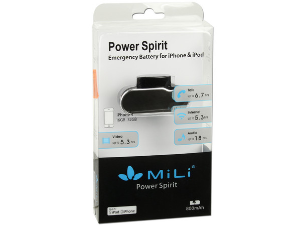 Bateria Auxiliar Recargable MiLi Power Spirit  para iPhone y iPod.