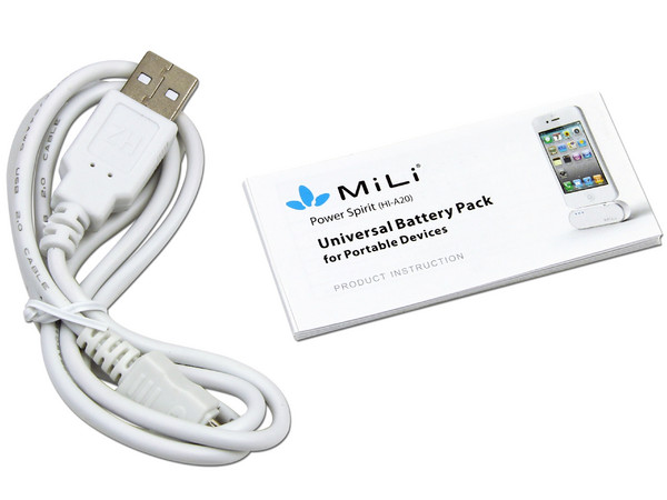 Bateria Auxiliar Recargable MiLi Power Spirit  para iPhone y iPod.