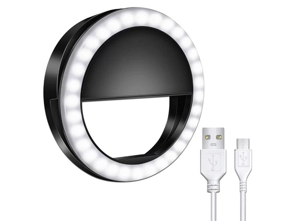 Anillo Selfie Portatil Luz LED Flash para IOS/Android.