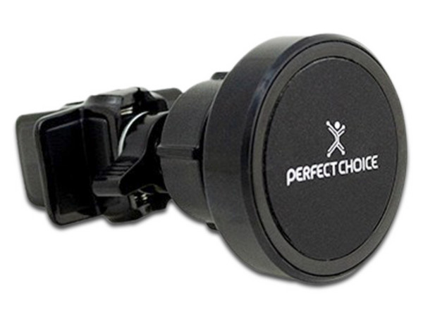 Soporte PERFECT CHOICE universal para celulares, magnetico, Color Negro.