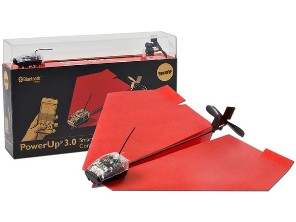 Drone / avión de papel PowerUP Toys 3.0 controlado vía smartphone (Convierte tu avión de papel en un drone).