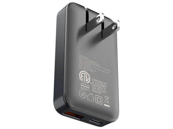 Cargador de Pared Prodigee ENRG-20W-DSLM, USB Tipo C, USB Tipo A, 20W. Color Plata.