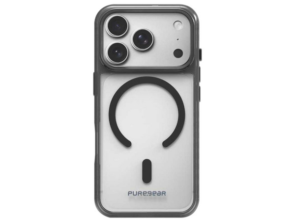 Funda PullGear Slimshell Plus Mag para iPhone 17 Pro, Compatible con MagSafe. Color Transparente Gris.