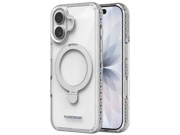 Funda PullGear Slimshell Kik Mag para iPhone 17, Compatible con MagSafe. Color Transparente Plata.