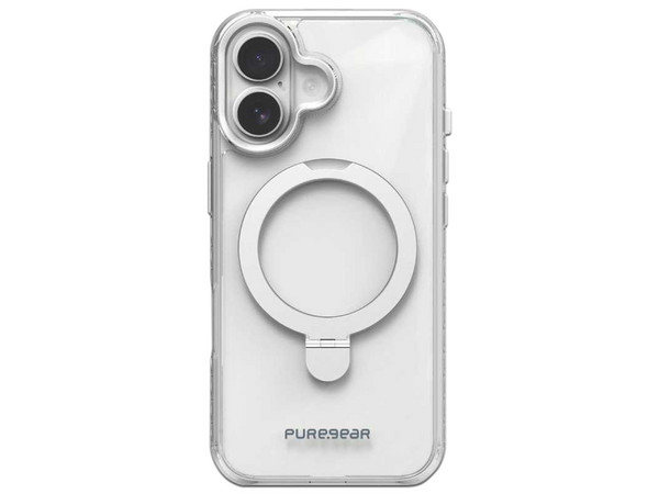 Funda PullGear Slimshell Kik Mag para iPhone 17, Compatible con MagSafe. Color Transparente Plata.