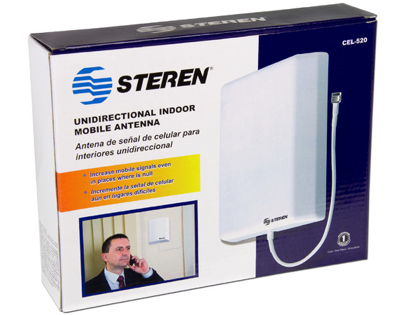 Antena de señal de celular para interiores unidireccional, Requiere Repetidor de señal (CEL- 500, SKU 88595)  y Antena Exterior (CEL-510,  88593)