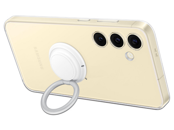 Funda Protectora Samsung Clear Gadget para Galaxy S24+, Con Aro Soporte. Color Transparente.