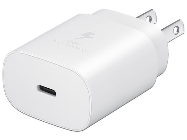 Cargador de Pared Samsung EP-TA800XWEGUS de 25W, 5V, 9V, USB-C. Color Blanco.