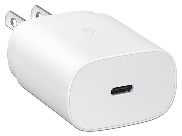 Cargador de Pared Samsung EP-TA800XWEGUS de 25W, 5V, 9V, USB-C. Color Blanco.