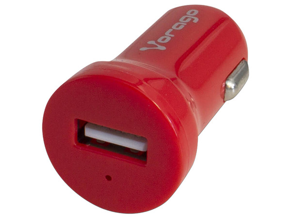 Cargador para Coche Vorago AU-101-RD, USB. Color Rojo