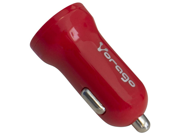 Cargador para Coche Vorago AU-101-RD, USB. Color Rojo