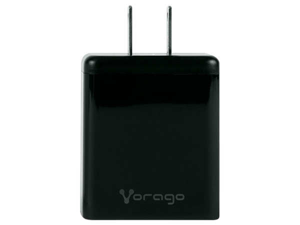 Cargador para Pared Vorago AU-350 Carga Rápida, 3.0A, PD, 20W, USB A-C. Color Negro