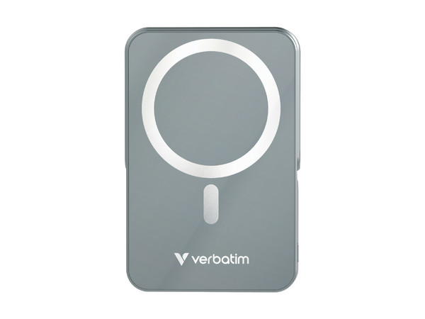 Cargador Magnético Verbatim 32268, Carga Inalámbrica, 15W, 10000 mAh. Color Gris.
