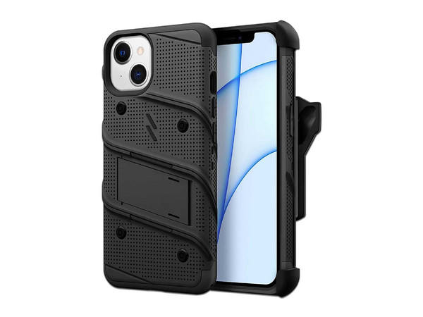Funda para Smpartphone ZIZO Bolt para iPhone 13 MINI, Color Negro.
