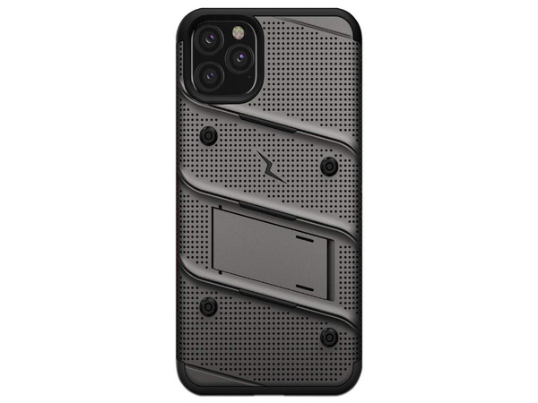 Funda Zizo Bolt con clip para iPhone 11 Pro MAX, Color Gris/Negro.