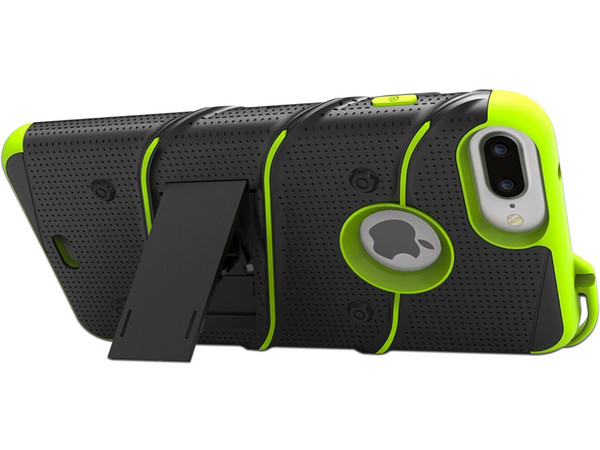 Funda ZIZO Bolt para iPhone 7 Plus /6s Plus /6 Plus. Color Negro/Verde.