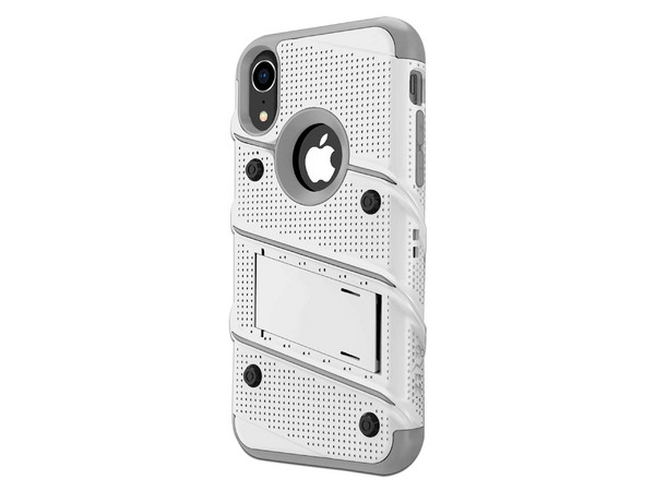 Funda ZIZO Bolt para iPhone XR. Color Blanco/Gris.