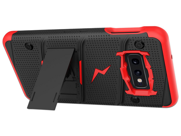 Funda ZIZO Bolt Samsung Galaxy S10e Lite. Color Negro/Rojo.