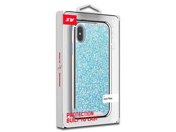 Funda ZIZO Diamond para iPhone Xs MAX. Color Celeste.