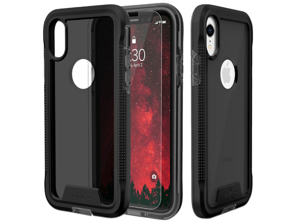 Funda ZIZO Ion para iPhone XR con mica cristal. Color Negro.