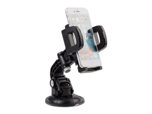 Soporte de Smartphone ZiZo para automóvil con ventosa. Color Negro.