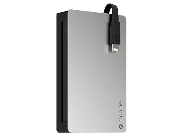 Batería portátil recargable Mophie Powerstation Plus 3X con conector lightning.