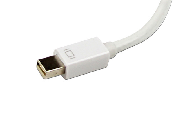 Adaptador Mini DisplayPort a VGA DVI y HDMI - Convertidor MiniDP todo-en-uno para MacBook - Blanco
