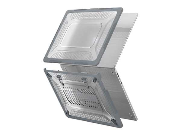 Funda TEKKU TK-02-016-002-08 para MacBook Air 15 (A2941) (A3114), Uso Rudo, Color Gris.