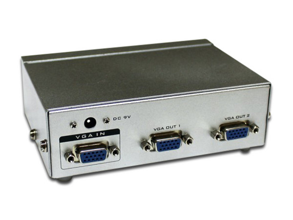 Multiplicador de Señal VGA REDLEAF VGA-SP102, 3 Puertos VGA, Resolución 2048 x 1536, Plateado.