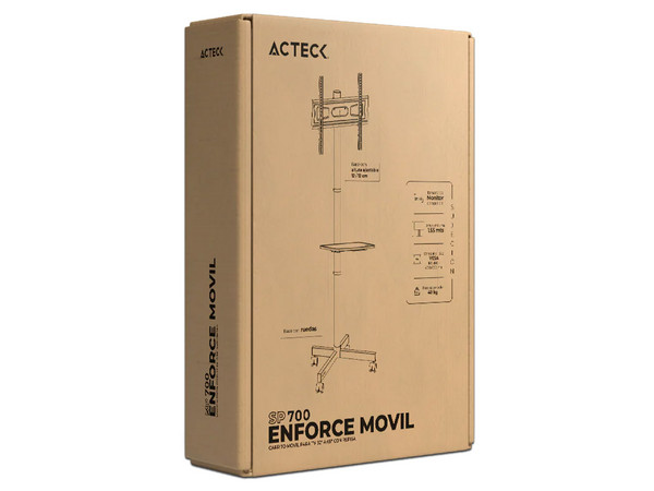 Soporte para TV con Repisa Acteck Enforce Movil SP700, Soporta Pantallas de entre 32