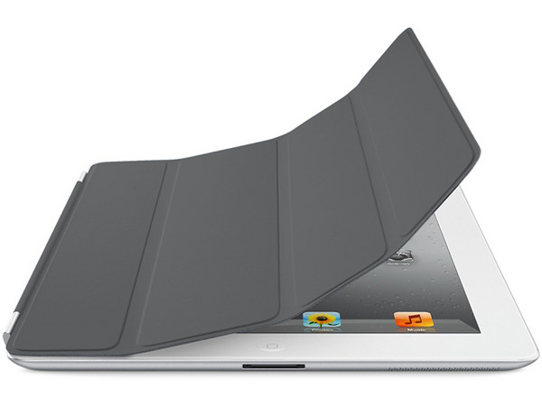 iPad Smart Cover, Poliuretano. Color Gris oscuro.