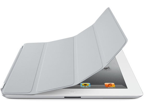 iPad Smart Cover, Poliuretano. Color Gris claro.