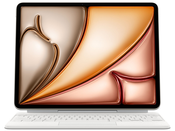 Teclado Apple Magic Keyboard para iPad Air de 11 pulgadas (M3), Color Blanco. Versión en Inglés.