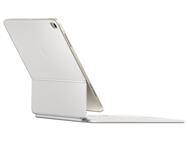 Teclado Apple Magic Keyboard para iPad Air de 11 pulgadas (M3), Color Blanco. Versión en Inglés.