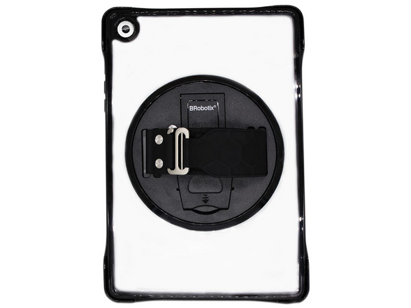 Funda De Cristal BRobotix para Samsung A9+ con Giro y Correa. Color Negro.