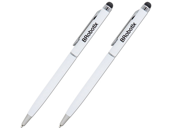 Paquete de 2 Plumas Stylus Brobotix para Tablets. Color Blanco.