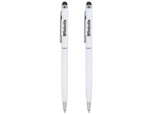 Pluma Stylus para Tablet BRobotix, Color Blanco, (Incluye 2 Plumas).