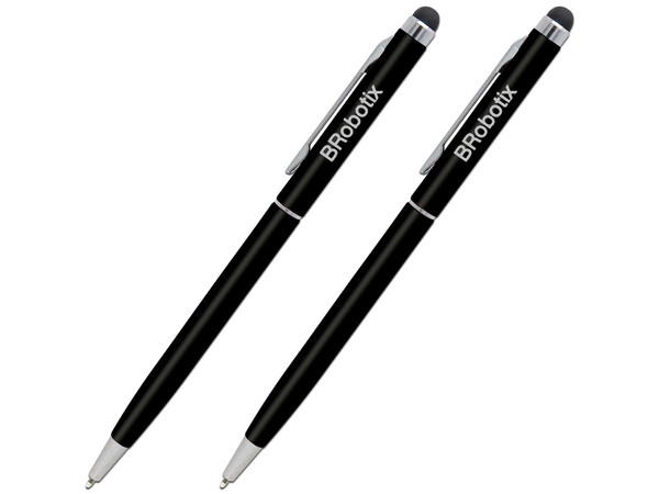Pluma BRobotix Stylus para Pantalla Táctil, 2 Piezas. Color Negro.